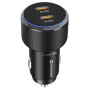 Adaptador Swissten Car Charger 2X USB-C PD, 50W + cabel USB-C / USB-C, 1 m