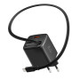 Adaptador Swissten SlideCharge Gan 45W, 1X USB-A 18W + kabel USB-C 0,75 m