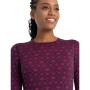 Camiseta funcional de mujer Icebreaker W Mer 200 Oasis LS Crewe First Snow
