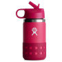 Botella para niños Hydro Flask Kids Wide Mouth 12 oz Straw Lid/Boot