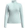 Camiseta funcional de mujer Smartwool W Classic Thermal Merino BL 1/4 ZB 2022 azul claro bleached aqua heather