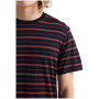 Camiseta de hombre Icebreaker Mens Wave SS Tee Stripe