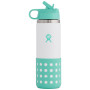 Botella para niños Hydro Flask Kids Wide Mouth 20 oz Straw Lid/Boot turquesa Iceland