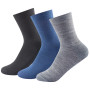 Calcetines para niños Devold Daily Medium Kid Sock 3PK azul KidMix