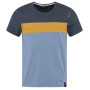 Camiseta de hombre Chillaz Color Block azul/amarillo Color Block Blue