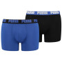 Calzoncillos bóxer para hombre Puma Basic Boxer 2P azul/negro Blue