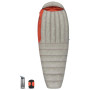 Saco de dormir de plumón Sea to Summit Flame FmI - Women's Long gris/rojo Light Grey / Paprika