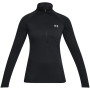 Camiseta funcional de mujer Under Armour Tech 1/2 Zip - Solid negro Black / Black / Metallic Silver