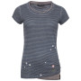 Camiseta de mujer Chillaz Fancy Little Dot 2021 gris IndigoBlueStripesWashed