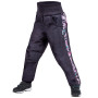 Pantalones softshell para niños Unuo žíhané gris/rosa