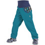 Pantalones softshell para niños Unuo bez zateplení vzor verde