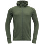 Sudadera de hombre Devold Nibba Man Jacket W/Hood verde Forest Melange