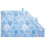 Toalla de secado rápido LifeVenture Printed SoftFibre Trek Towel azul/gris Santorini