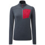 Sudadera de mujer Mountain Equipment Lumiko Wmns Zip T Medieval Blue gris Ombre Blue/Capsicum