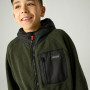 Sudadera para niños Regatta Munro Hybrid Jacket DarkKhak/Blk