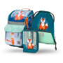 Juego de mochila Baagl Zippy SET 3 Liška turquesa