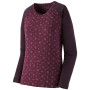 Camiseta funcional de mujer Patagonia Cap Midweight Crew violeta Fire Floral: Night Plum