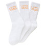 Calcetines de mujer Vans Wm Classic Crew 6.5-10 3Pk blanco White/Coral Sands