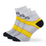 Calcetines de mujer Warg Trail Low Wool 3-pack gris/amarillo SvSedaCernutaCerna