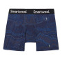 Calzoncillos bóxer funcionales para hombre Smartwool M Merino Print Boxer Brief Boxed azul/negro Deep Navy Digital Summit Print