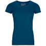 Camiseta funcional de mujer Ortovox 120 Cool Tec Clean Ts W 2022 azul claro Petrol Blue
