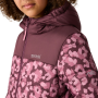 Chaqueta de invierno para niños Regatta Lofthouse Fig/Violet Leopard