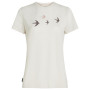 Camiseta de mujer Icebreaker Women Merino 150 Tech Lite SS Tee Bird Transit blanco Ecru HTHR