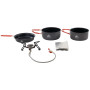 Hornillo y vajilla Robens Fire Beetle Pro Cook Set M negro Black