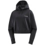 Sudadera de mujer Salomon Short Hoodie negro Deep Black