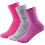 Calcetines para niños Devold Daily Light Kid Sock 3pk rosa GirlMix
