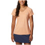 Camiseta de mujer Columbia Zero Rules naranja claro Peach Heather