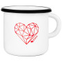 Taza Zulu Cup Heart blanco/rojo white/red