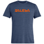 Camiseta de hombre Salewa Puez Hybrid 2 Dry M S/S Tee azul/gris 3966 - navy blazer melange