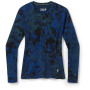Camiseta funcional de mujer Smartwool W Classic Thermal Merino BL Pattern CB azul/negro blueberry hill marble