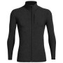 Sudadera funcional de hombre Icebreaker Descender LS Zip gris oscuro jet heather/black