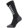Calcetines impermeables SealSkinz WP All Weather Mid + Hyd negro/gris Black/Grey/White