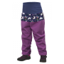 Pantalones con forro polar para bebés Unuo Softshell vzor violeta