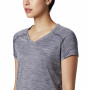 Camiseta de mujer Columbia Zero Rules gris Nocturnal Heather