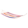 Hamaca con postes La Siesta Chillounge Single blanco/naranja
