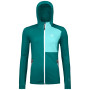 Sudadera de mujer Ortovox W's Fleece Hoody verde PacificGreen