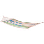 Hamaca con postes La Siesta Chillounge Single blanco/verde