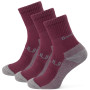 Calcetines Zulu Bambus Trek W 3-pack burdeos wine