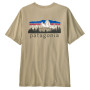 Camiseta de hombre Patagonia M's Fitz Roy Foothills T-Shirt gris/verde Weathered Stone
