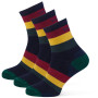 Calcetines Warg Happy Merino W Mixed Stripes 3 pack azul/rojo Navy/Wine