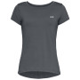 Camiseta funcional de mujer Under Armour HG Armour SS gris GRY