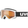 Gafas de esquí para niños Uvex Speedy Pro negro/blanco white/lasergold