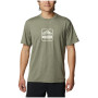 Camiseta de hombre Columbia Tech Trail™ Front Graphic SS Tee verde/blanco Stone Green Hthr, Tested Tough PDX Grx