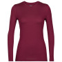 Camiseta de mujer Icebreaker W's 260 Tech LS Crewe burdeos cherry