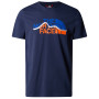 Camiseta de hombre The North Face Mountain Line Tee - Eu azul oscuro SUMMIT NAVY/POWER ORANG
