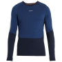 Camiseta funcional de hombre Icebreaker M Mer 200 Sonebula LS Crewe 2023 azul oscuro Mid Nvy/Royal Nvy/Snow/Cb